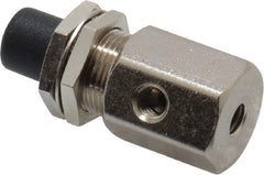 Specialty Mfr - 10-32 Non Exhaust Push Button Valve - 0.1 CV Rate, 150 Max psi, Normally Closed Actuator - Exact Industrial Supply