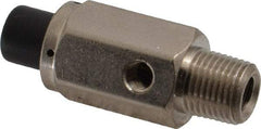 Specialty Mfr - 1/8M Exhaust Push Button Valve - 0.15 CV Rate, 150 Max psi, Normally Closed Actuator - Exact Industrial Supply