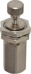 Specialty Mfr - 10-32 Female x Female Mini Needle Valve - 0.1 CV Rate, 150 Max psi, 5-Turn Adjustment - Standard - Exact Industrial Supply
