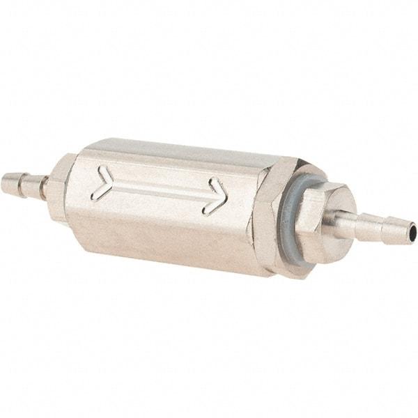 Specialty Mfr - 1/16" Barb x Barb Universal Check Valve - 0.03 CV Rate, 1.5 CFM, 150 Max psi - Exact Industrial Supply