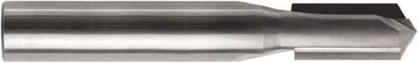 RobbJack - 1/4" Diam, 1/4" Shank Diam, 9/16" Length of Cut, 2 Flute Drill Point End Straight Router Bit - 2" Overall Length, Right Hand Cut, Solid Carbide - Exact Industrial Supply