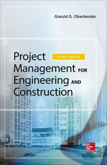 McGraw-Hill - PROJECT MANAGEMENT FOR ENGINEERING AND CONSTRUCTION Handbook, 3rd Edition - by Garold (Gary) Oberlender, McGraw-Hill, 2014 - Exact Industrial Supply