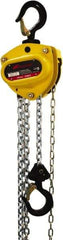 Ingersoll-Rand - 550 Lb Lifting Capacity, 10' Lift Height, Hand Hoist - Made from Chain, 23' Overhaul to Lift 1', 1 Chain - Exact Industrial Supply