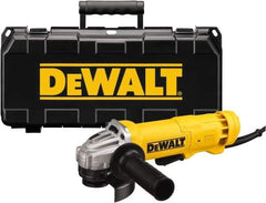 DeWALT - 4-1/2" Wheel Diam, 11,000 RPM, Corded Angle & Disc Grinder - 5/8-11 Spindle, 120 Volts, 11 Amps - Exact Industrial Supply