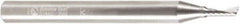 Amana Tool - 3mm Cutting Diam x 0.314" Length of Cut, 1 Flute, Upcut Spiral Router Bit - Uncoated, Right Hand Cut, Solid Carbide, 2-31/64" OAL x 1/4" Shank Diam, 20° Helix Angle - Exact Industrial Supply