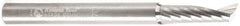 Amana Tool - 6mm Cutting Diam x 0.787" Length of Cut, 1 Flute, Upcut Spiral Router Bit - Uncoated, Right Hand Cut, Solid Carbide, 2-33/64" OAL x 1/8" Shank Diam, 20° Helix Angle - Exact Industrial Supply