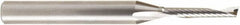 Amana Tool - 1/8" Cutting Diam x 3/4" Length of Cut, 1 Flute, Upcut Spiral Router Bit - Uncoated, Right Hand Cut, Solid Carbide, 2-1/2" OAL x 1/4" Shank Diam, 20° Helix Angle - Exact Industrial Supply