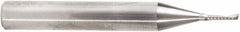 Amana Tool - 1/16" Cutting Diam x 1/4" Length of Cut, 1 Flute, Upcut Spiral Router Bit - Uncoated, Right Hand Cut, Solid Carbide, 2" OAL x 1/4" Shank Diam, 20° Helix Angle - Exact Industrial Supply