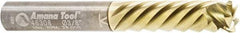 Amana Tool - 3/8" Cutting Diam x 1-1/4" Length of Cut, 6 Flute, Compression Spiral Router Bit - Zirconium Coated, Right Hand Cut, Solid Carbide, 3" OAL x 3/8" Shank Diam, Assorted Router Styles, 30° Helix Angle - Exact Industrial Supply