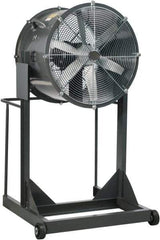 Americraft - 18" Blade, 1/4 hp, 3,050 CFM, High Floor Stand Industrial Circulation Fan - Floor Stand, 115/230 Volts, 1 Speed - Exact Industrial Supply
