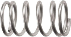 Associated Spring Raymond - 31.12mm OD, 3.43mm Wire, 76.2mm Free Length, Compression Spring - 40.82 Lb Spring Rating, 216.29 N Max Work Load, Stainless Steel - Exact Industrial Supply