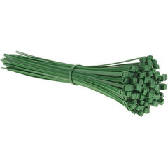 Value Collection - 11.9" Long Green Nylon Standard Cable Tie - 50 Lb Tensile Strength, 84mm Max Bundle Diam - Exact Industrial Supply