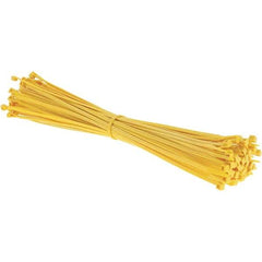 Value Collection - 15.2" Long Yellow Nylon Standard Cable Tie - 50 Lb Tensile Strength, 114mm Max Bundle Diam - Exact Industrial Supply