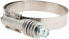 Made in USA - 2-1/4 to 3-1/8" Diam, Stainless Steel Auto-Adjustable Worm Drive Clamp - 5/6" Wide - Exact Industrial Supply