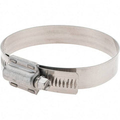 Made in USA - 2-3/4 to 3-5/8" Diam, Stainless Steel High Torque Worm Drive Clamp - Exact Industrial Supply
