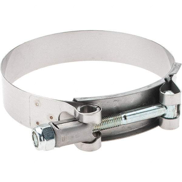 Made in USA - Bolt Clamps Type: T-Bolt Hose Clamp Minimum Diameter (Decimal Inch): 3.2500 - Exact Industrial Supply