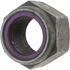 Value Collection - 1-1/8 - 12 UNF Grade 8 Hex Lock Nut with Nylon Insert - 1-5/8" Width Across Flats, 1-11/64" High, Uncoated - Exact Industrial Supply