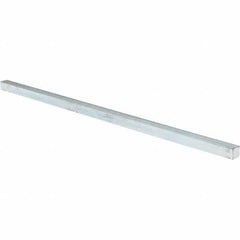 Value Collection - 12" Long x 3/8" High x 3/8" Wide, Zinc-Plated Oversized Key Stock - Cold Drawn Steel - Exact Industrial Supply