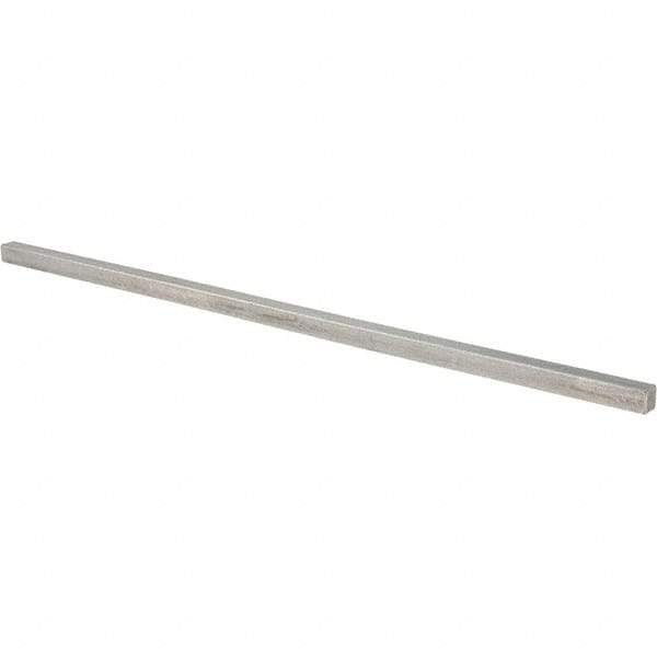 Value Collection - 12" Long x 5/16" High x 5/16" Wide, Plain Steel Undersized Key Stock - Cold Drawn Steel - Exact Industrial Supply