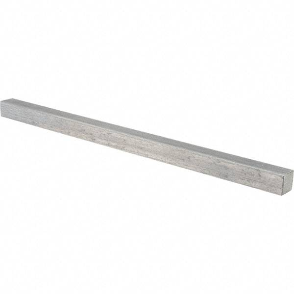 Value Collection - 12" Long x 5/8" High x 5/8" Wide, Plain Steel Undersized Key Stock - Cold Drawn Steel - Exact Industrial Supply