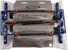 Proto - 6 Piece T-Handle Cushion Grip Tethered Hex Key Set - Hex Range 2 to 6mm - Exact Industrial Supply