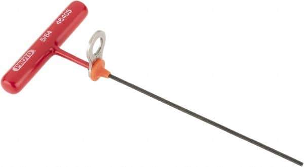 Proto - 5/64" Hex, Tethered T-Handle Cushion Grip, Hex Key - 6" OAL, Alloy Steel, Inch System of Measurement - Exact Industrial Supply