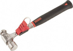 Proto - Steel Tethered Ball Pein Hammer - Steel Handle with Grip, 1-5/16" Face Diam, 12-7/8" OAL - Exact Industrial Supply