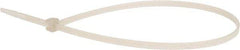 Value Collection - 11.0236" Long Natural (Color) Nylon Standard Cable Tie - 40 Lb Tensile Strength - Exact Industrial Supply