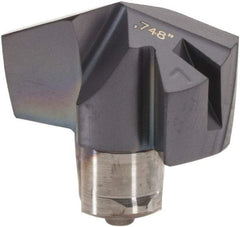 Iscar - Series ICM, 19mm Diam Grade IC907 140° Replaceable Drill Tip - Carbide, TiAlN/TiN Finish, 19 Seat Size - Exact Industrial Supply