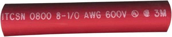 Value Collection - 6" Long, 3:1, Polyolefin Heat Shrink Electrical Tubing - Red - Exact Industrial Supply