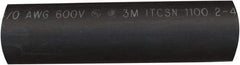 Value Collection - 6" Long, 3:1, Polyolefin Heat Shrink Electrical Tubing - Black - Exact Industrial Supply