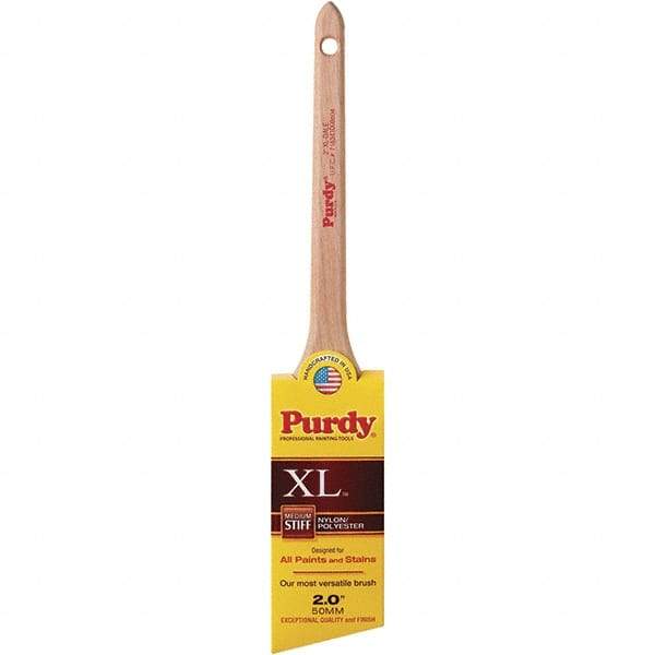 Krylon - 3/8" Angled Nylon/Polyester Angular Brush - 2" Bristle Length, 2-7/16" Wood Rattail Handle - Exact Industrial Supply