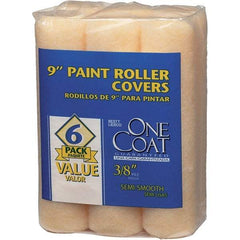 Krylon - 3/8" Nap, 9" Wide Paint Roller Cover - Semi-Smooth Texture, Polyester & Knitted - Exact Industrial Supply