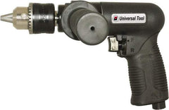 Florida Pneumatic - 1/2" Reversible Keyed Chuck - Pistol Grip Handle, 450 RPM, 4 CFM, 0.75 hp, 90 psi - Exact Industrial Supply