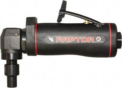 Universal Tool - Angle Handle, Angle Air Die Grinder - 18,000 RPM, Dual Capable Exhaust, 3.5 CFM, 0.4 hp, 90 psi - Exact Industrial Supply