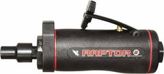 Universal Tool - 1/4" Collet, Straight Handle, Straight Air Die Grinder - 25,000 RPM, Dual Capable Exhaust, 3.5 CFM, 0.4 hp, 90 psi - Exact Industrial Supply