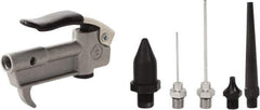 Value Collection - 6 Piece Aluminum Body Air Gun Kit - 1/4 NPT Inlet, 150 Max psi, Aluminum Hose - Exact Industrial Supply