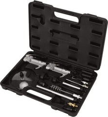 Value Collection - 21 Piece Aluminum Body Air Gun Kit - 1/4 NPT Inlet, 150 Max psi, Aluminum Hose - Exact Industrial Supply