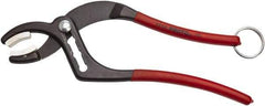 Proto - 9-1/2" OAL, 2-1/2" Max Capacity, 4 Position Tethered Tongue & Groove Pliers - Soft Curved Jaws, Plastisol Handles - Exact Industrial Supply