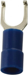 Value Collection - #10 Stud, 16 to 14 AWG Compatible, Partially Insulated, Flanged Fork Terminal - Exact Industrial Supply