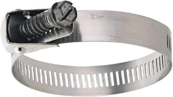 IDEAL TRIDON - SAE Size 152, 2 to 10" Diam, Stainless Steel Quick Release Worm Drive Clamp - 9/16" Wide, Material Grade 200/410, Series 58 - Exact Industrial Supply
