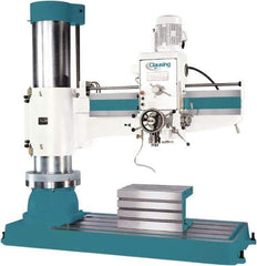 Clausing - 78.7" Swing, Geared Head Radial Arm Drill Press - 12 Speed, 7-1/2 hp, Three Phase - Exact Industrial Supply