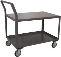 Jamco - 800 Lb Capacity, 24" Wide x 36" Long x 27" High Standard Utility Cart - 2 Shelf, Steel - Exact Industrial Supply