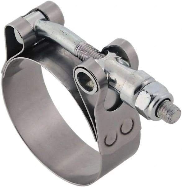 IDEAL TRIDON - 1.88 to 2.19" Hose, 3/4" Wide, T-Bolt Hose Clamp - 1.88 to 2.19" Diam, Stainless Steel - Exact Industrial Supply