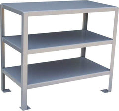 Jamco - 24 Wide x 24" Deep x 32" High, Steel Work Stand - Flat Top, Fixed Legs, Gray - Exact Industrial Supply