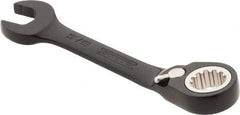 Proto - 3/8" 12 Point Offset Combination Wrench - 15° Offset Angle, 3-3/4" OAL, Steel, Black Chrome Finish - Exact Industrial Supply