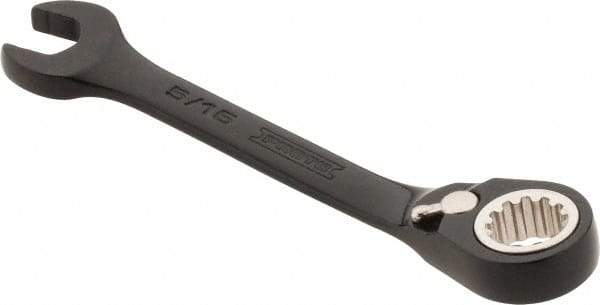 Proto - 5/16" 12 Point Offset Combination Wrench - 15° Offset Angle, 3-1/2" OAL, Steel, Black Chrome Finish - Exact Industrial Supply