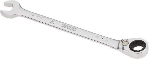 Proto - 7/16" 12 Point Combination Wrench - 0° Offset Angle, 6-1/2" OAL, Steel, Chrome Finish - Exact Industrial Supply