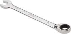 Proto - 17mm 12 Point Combination Wrench - 0° Offset Angle, 8-7/8" OAL, Steel, Chrome Finish - Exact Industrial Supply