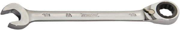 Proto - 19mm 12 Point Combination Wrench - 0° Offset Angle, 9-3/4" OAL, Steel, Chrome Finish - Exact Industrial Supply